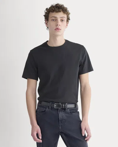 Everlane Essential Organic Crew Neck Tshirt In Black
