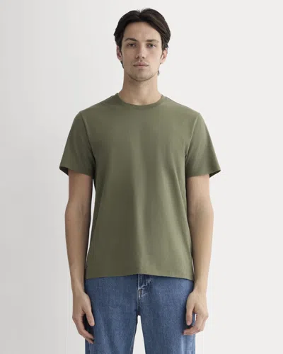 Everlane Essential Organic Crew Neck Tshirt In Kalamata In Green