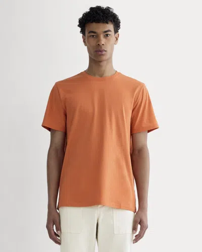 Everlane Essential Organic Crew Neck Tshirt In Soft Orange