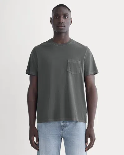Everlane Essential Organic Garment-dyed Tshirt Crew Neck Tshirt In Black In Multi