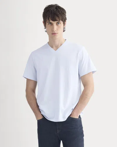 Everlane Essential Organic V-neck Tshirt In Skywriting In Blue