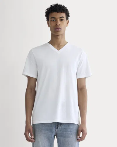 Everlane Essential Organic V-neck Tshirt In White