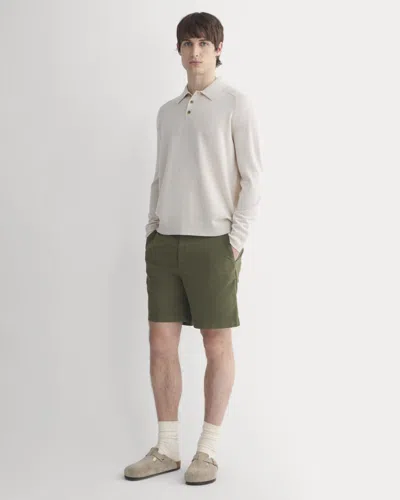 Everlane Everyday Chino Pant Short 7” In Olive Night In Green