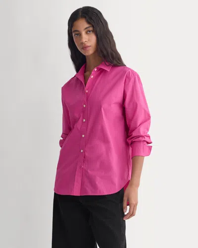 Everlane Everyday Shirt In Rose Violet In Animal Print