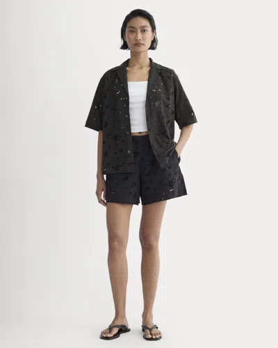 Everlane Eyelet Pull-on Short In Black