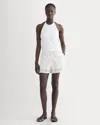 Everlane Eyelet Pull-on Short In Bone In White