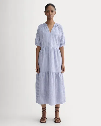 Everlane Farmers Market Dress In Mazarine Blue/optic White