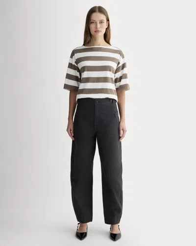 Everlane Fatigue Barrel Pant In Black In Brown