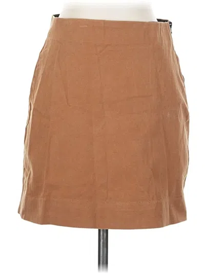 Pre-owned Everlane Faux Leather Skirt In Tan