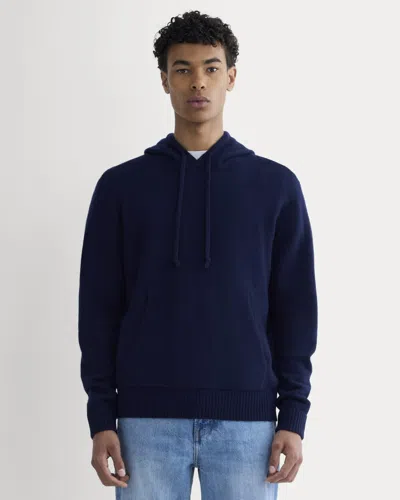 Everlane Felted Merino Hoodie In Deep Navy In Blue