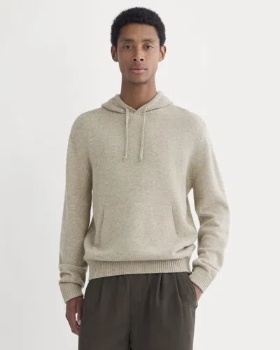 Everlane Felted Merino Hoodie In Heather Gravel In Brown