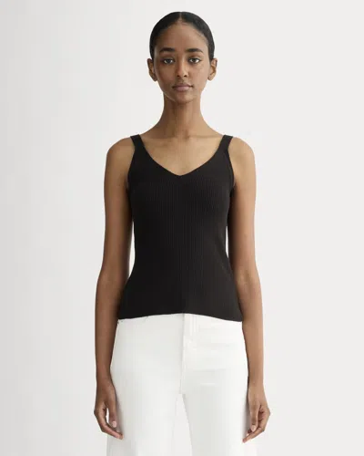 Everlane Fine Knit Cami Top In Black