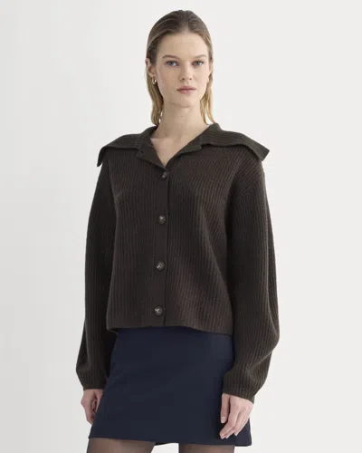 Everlane Fisherman Cardigan In Brown