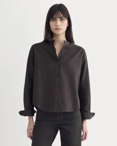 Everlane Flannel Shirt In Dark Chocolate In Multi