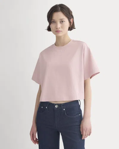 Everlane Forever Jersey Cropped Tshirt In Burnished Lilac In Pink