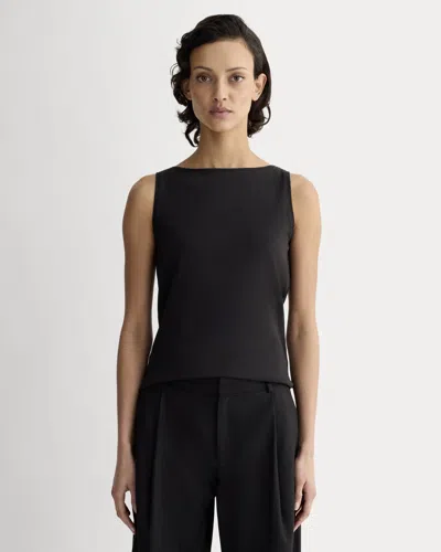 Everlane Form Boatneck Tank Top In Black