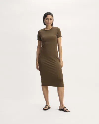 Everlane Form Dress In Cocoa In Brown