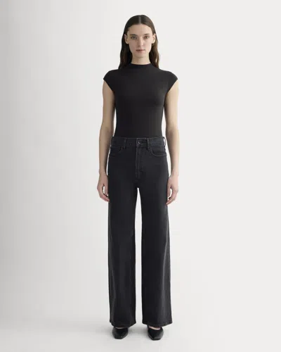 Everlane Form Funnel-neck Bodysuit In Black