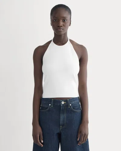 Everlane Form Halter Top In White