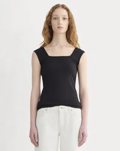 Everlane Form Square-neck Tank Top In Black