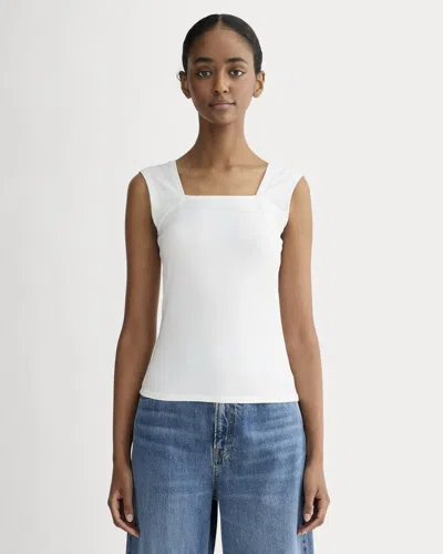 Everlane Form Square-neck Tank Top In White