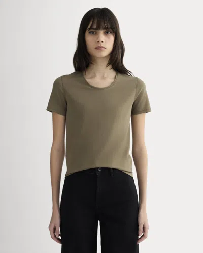 Everlane Form Tshirt In Deep Taupe In Brown