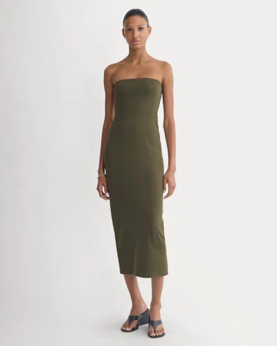 Everlane Form Tube Dress In Olive Night