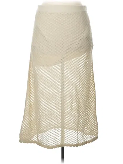Pre-owned Everlane Formal Skirt In Ivory