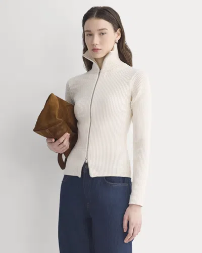 Everlane Full-zip Ribbed Jacket In Neutral