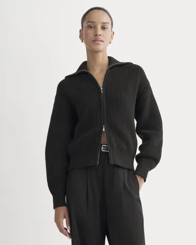 Everlane Full-zip Sweater In Black
