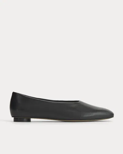Everlane Gallery Square-toe Flat In Black