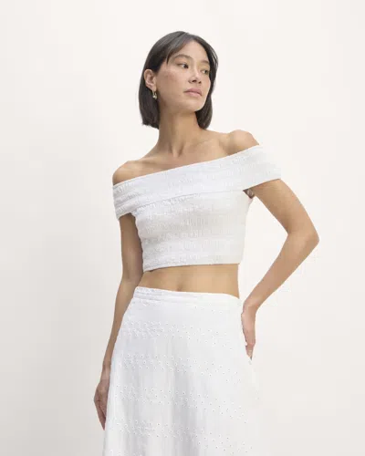 Everlane Gauze Smock Top In White