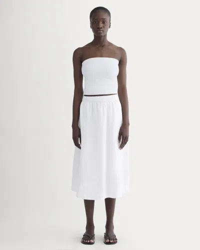 Everlane Gauze Tiered Skirt In White