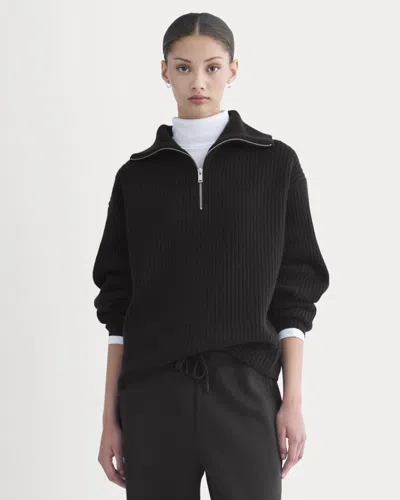 Everlane Half-zip Sweater In Black