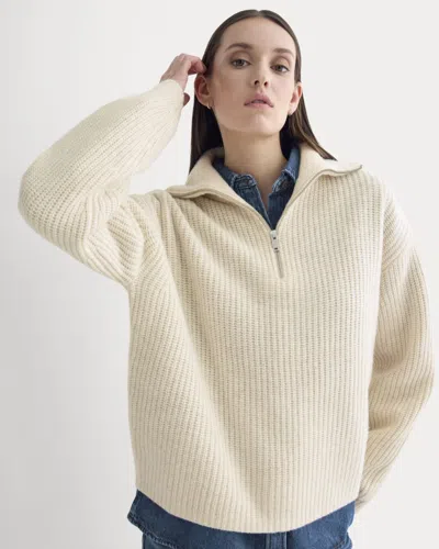 Everlane Half-zip Sweater In Brown