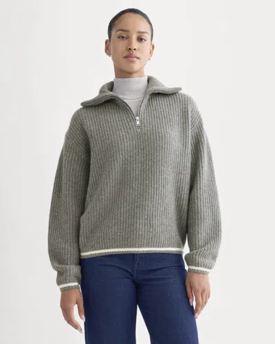 Everlane Half-zip Sweater In Gray