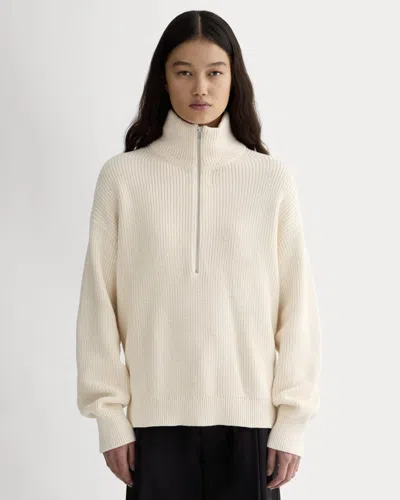 Everlane Half-zip Sweater In Neutral