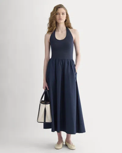 Everlane Halter Dress In Blue