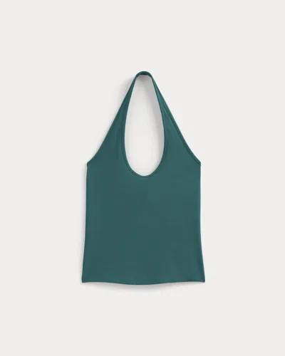 Everlane Halter Tank Top In Everglade In Green