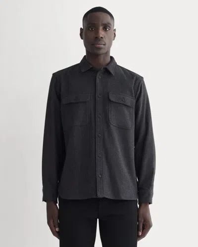Everlane Heavyweight Overshirt In Charcoal Heather In Black