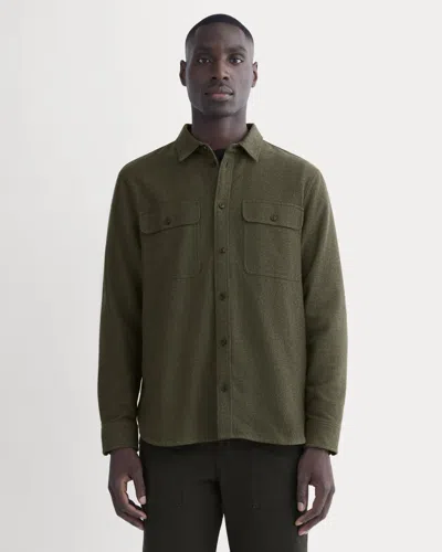 Everlane Heavyweight Overshirt In Heathered Green