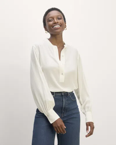 Everlane Henley Shirt In White