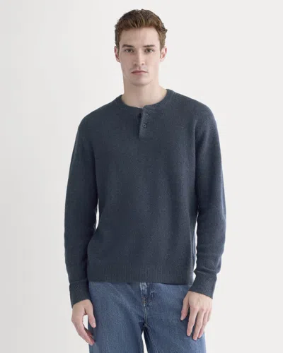 Everlane Henley Sweater In Blue
