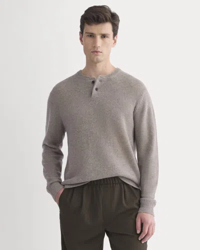 Everlane Henley Sweater In Brown