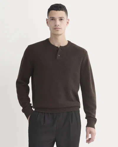 Everlane Henley Sweater In Burgundy