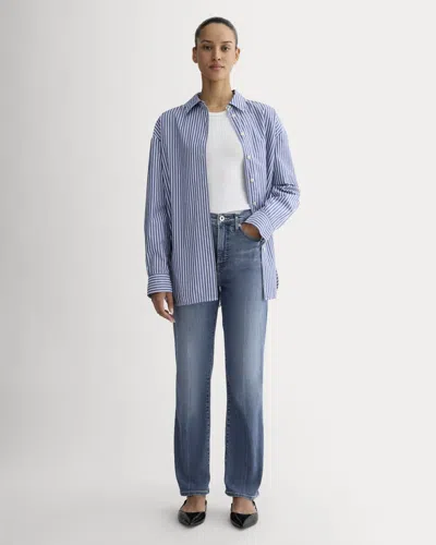 Everlane High-key Stovepipe Jean In Mid Indigo In Blue