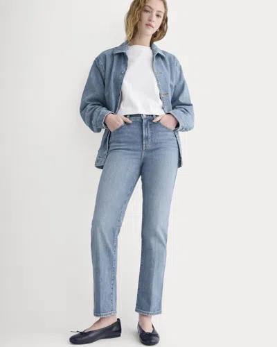 Everlane High-rise Cigarette Jean In Medium Blue