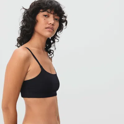 Everlane Invisible Square-neck Bralette In Black