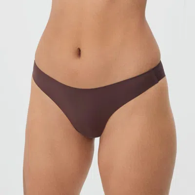 Everlane Invisible Thong In Dark Tan In Brown