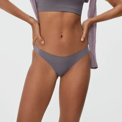 Everlane Invisible Thong In Plum Grey In Blue